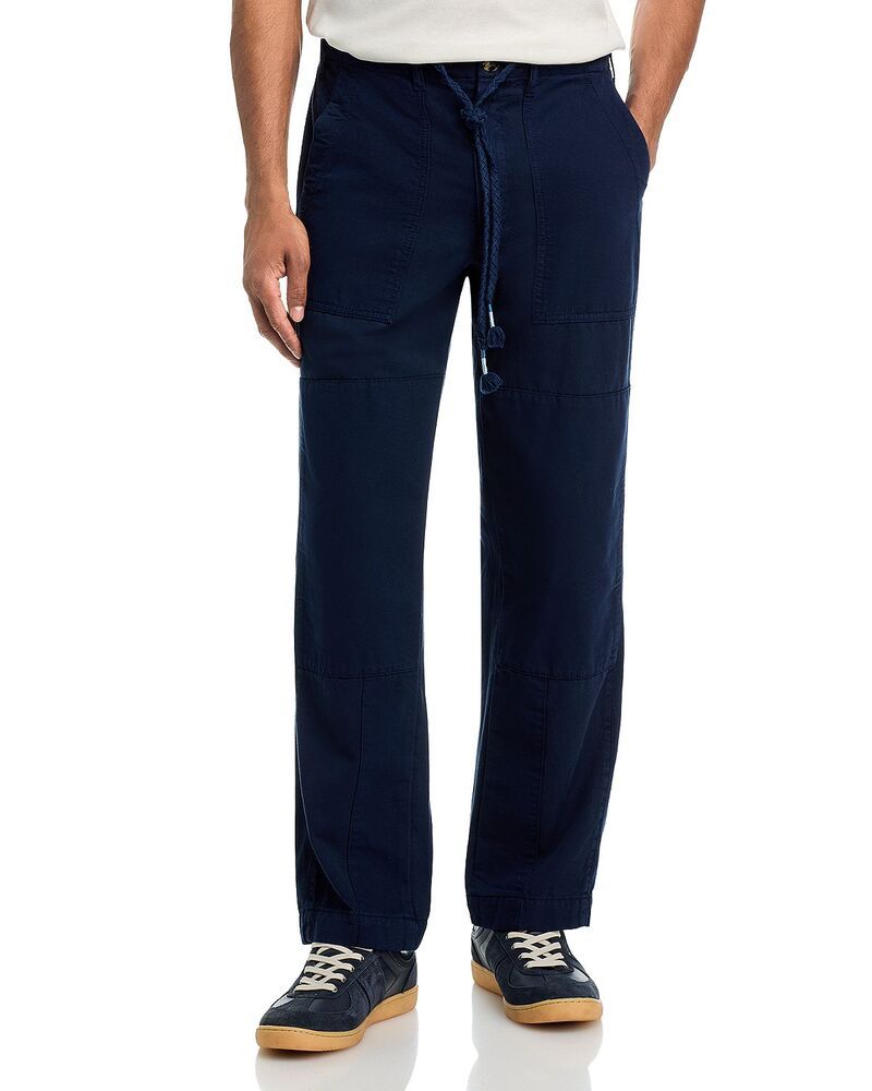 シムカイ メンズ ボトムス カジュアルパンツ SIMKHAI Straight Fit Chase Utility Drawstring Pants Midnight