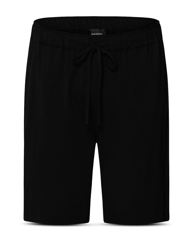 ハンロ メンズ ボトムス ハーフパンツ・ショーツ ショートパンツ ニット Hanro Night Anday Knit Shorts Black ブラック