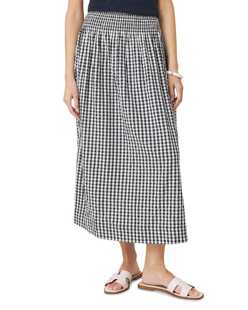 スプレンディット レディース ボトムスカート ギンガムチェック ミディ ギンガム Splendid Giginghamidi Skirt Navywhite ホワイト