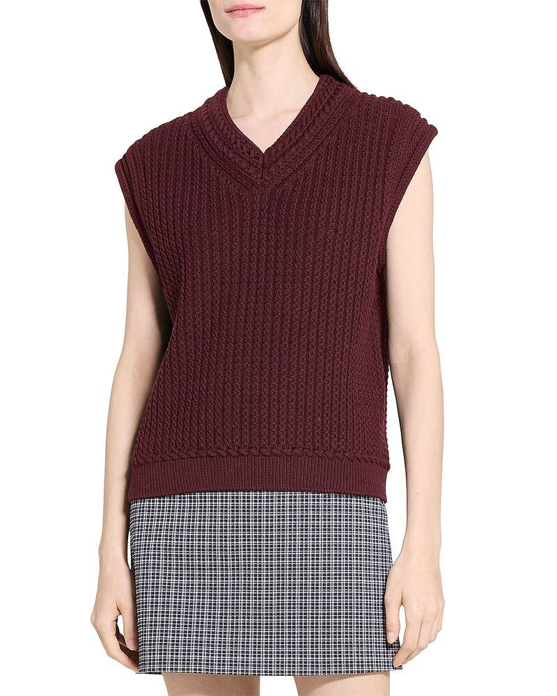 セオリー レディース アウター ニット・セーター ベスト Theory Sweater Vest Grenache