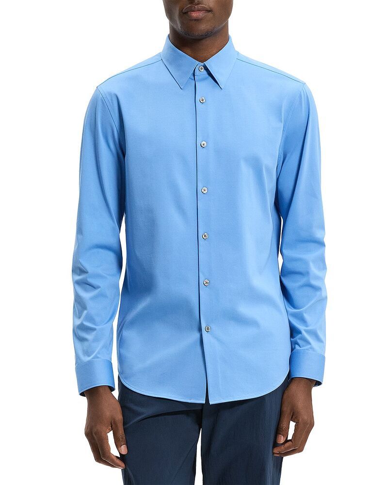 セオリー メンズ トップス シャツ ニット Theory Sylvain Shirt in Structure Knit Crisp Blue ブルー