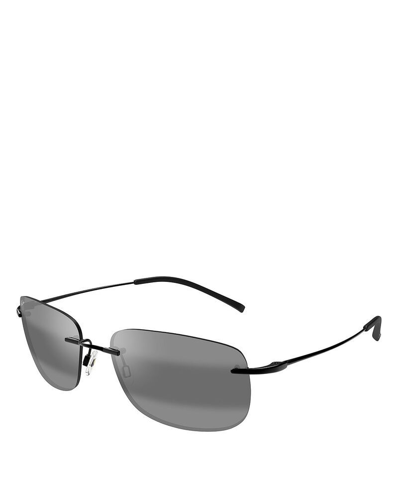 マウイジム レディース アクセサリー サングラス・アイウェア Maui Jim Ohai Rectangular Sunglasses 60mm Black ブラック