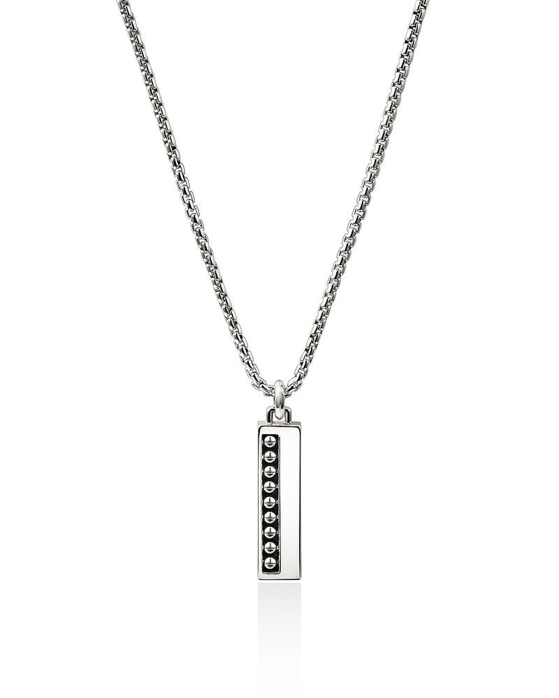 ジョン・ハーディー メンズ アクセサリー ネックレス・チョーカー・ペンダントトップ レース JOHN HARDY Mensterling Silver Nailhead Tag Necklace 22 Silver シルバー