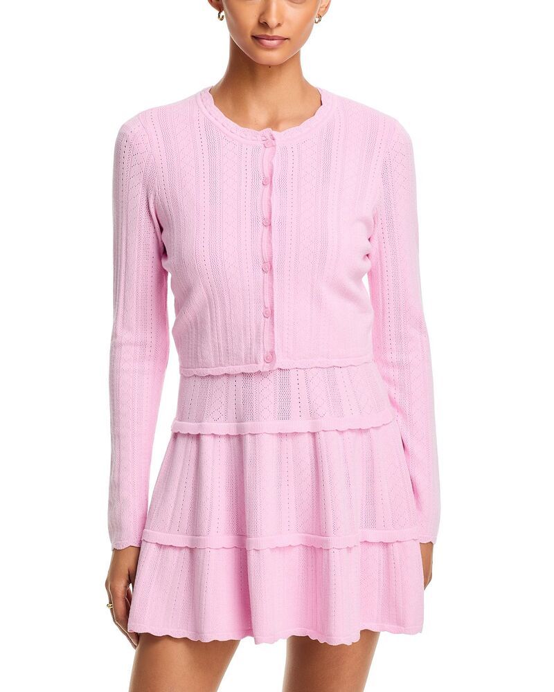 ラブスハックファンシー レディース アウター カーディガン LoveShackFancy Nadiya Cardigan Candy Floss Pink ピンク