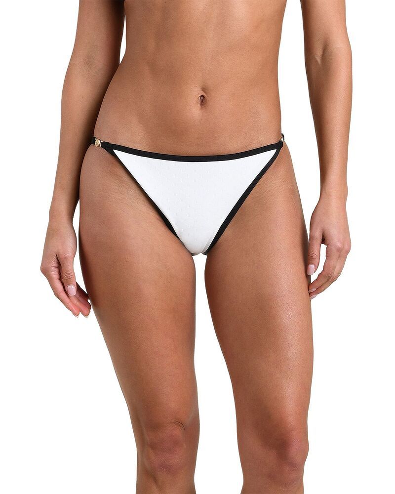 ラジャンス レディース 水着 ボトムスのみ LAGENCE Violet Fine Line String Bikini Bottom White ホワイト