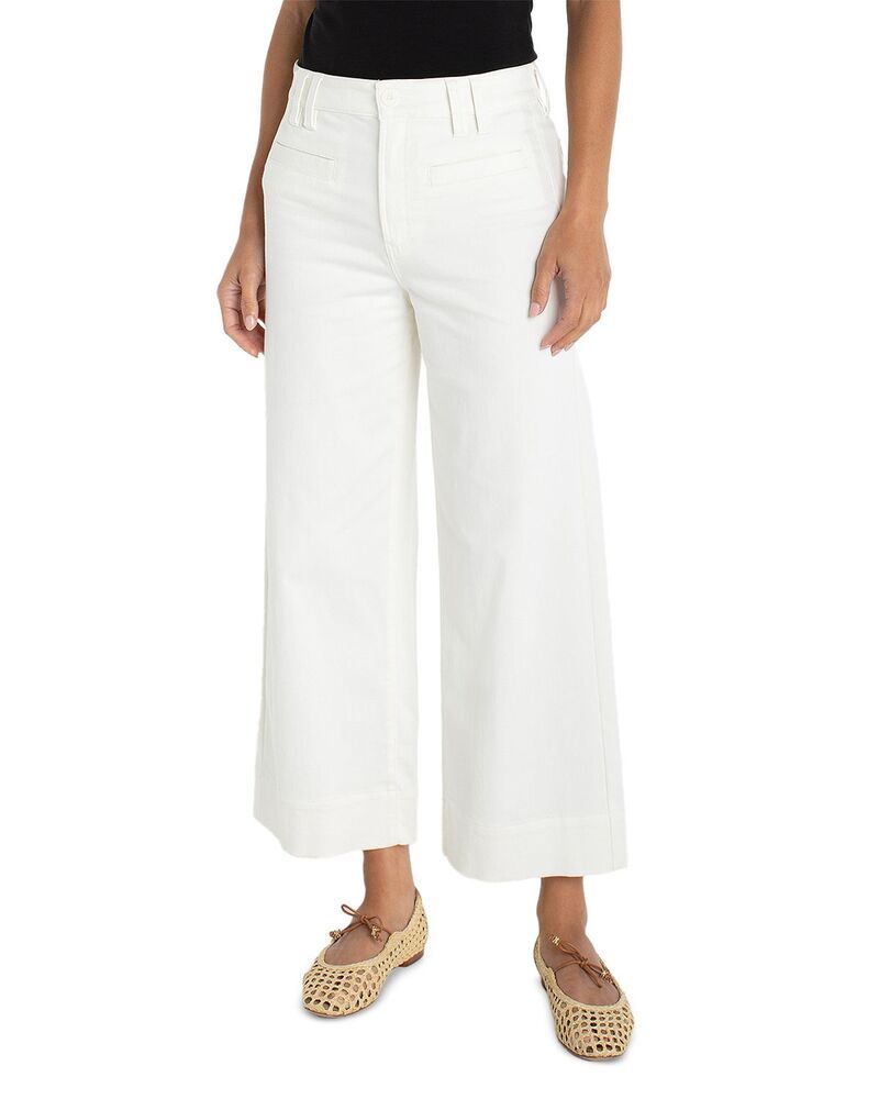 リヴァプール ロサンゼルス レディース ボトムス デニムパンツ ワイドレッグ ジーンズ Liverpoolos Angeles High Rise Crop Wide Leg Jeans in Whipped Cream Whipped Cream クリーム