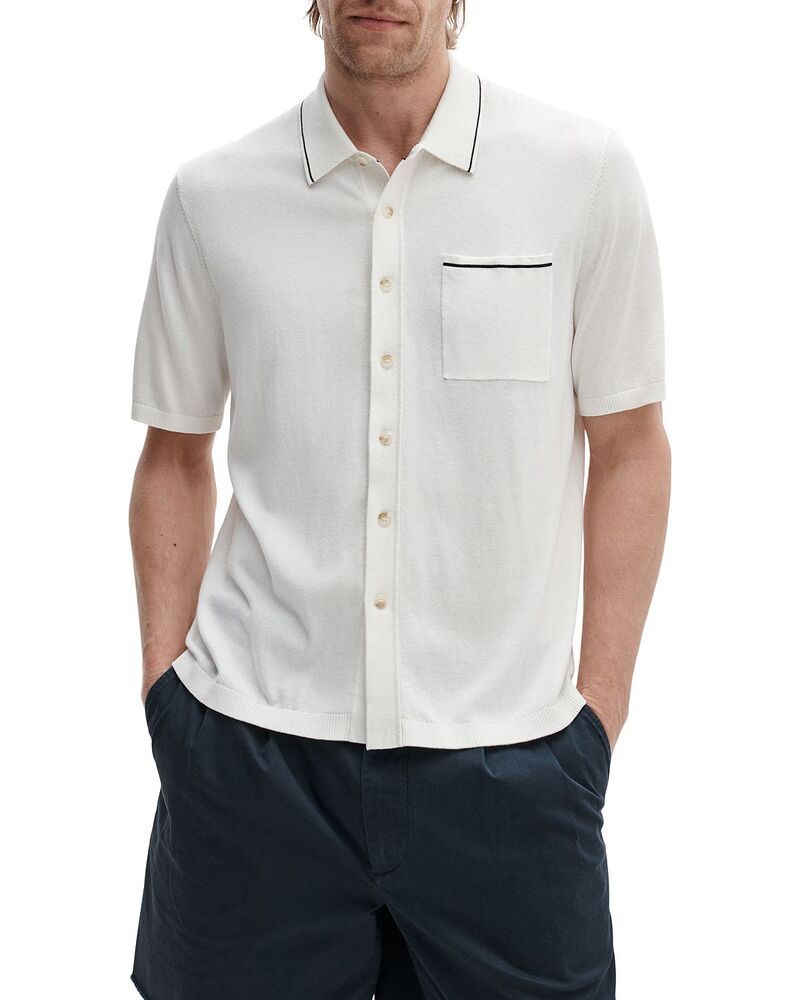 ラグアンドボーン メンズ トップス シャツ シルク rag bone Conrad Silk Blend Shirt Chalk チョーク