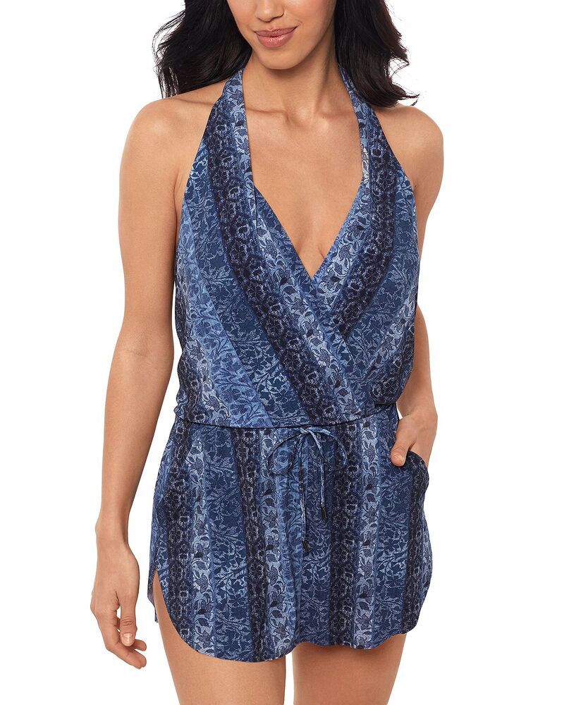 マジックスーツ レディース 水着 上下セット Magicsuit Via Roma Ellie One Piece Swim Dress Blue Multi ブルー