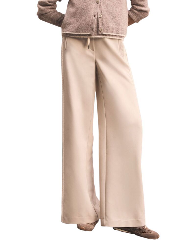 ミルトンベルベット レディース ボトムス カジュアルパンツ ジョガーパンツ Mint Velvet Womens Crochet Side Stripe Wide Joggers Neutral ストライプ