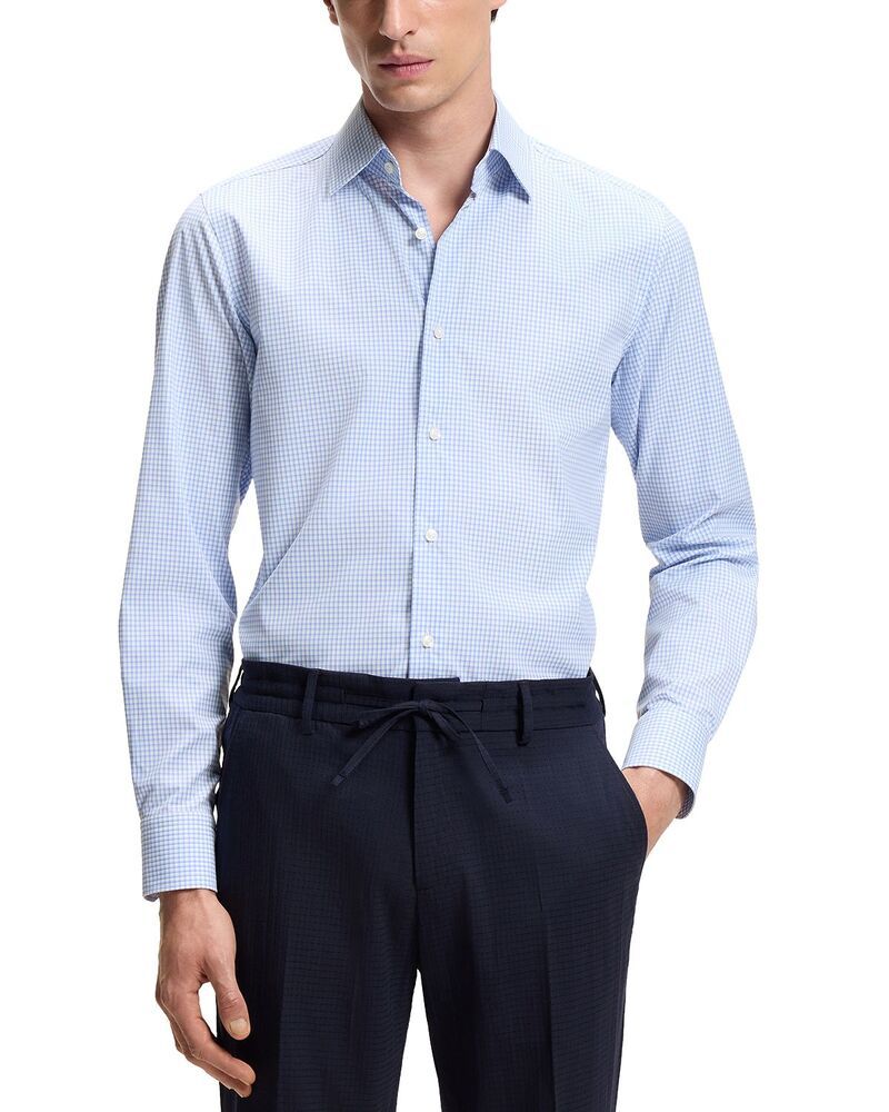 ボス メンズ トップス シャツ スリムフィット BOSS Hankent Collar Slim Fit Dresshirt Light Pastel Blue ブルー