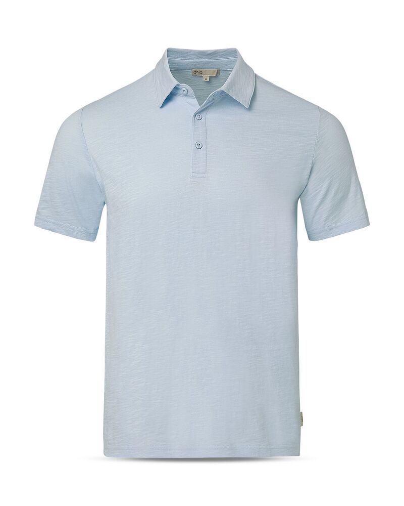 オニア メンズ トップス ポロシャツ Onia Slub Short Sleeve Polo Shirt Ice