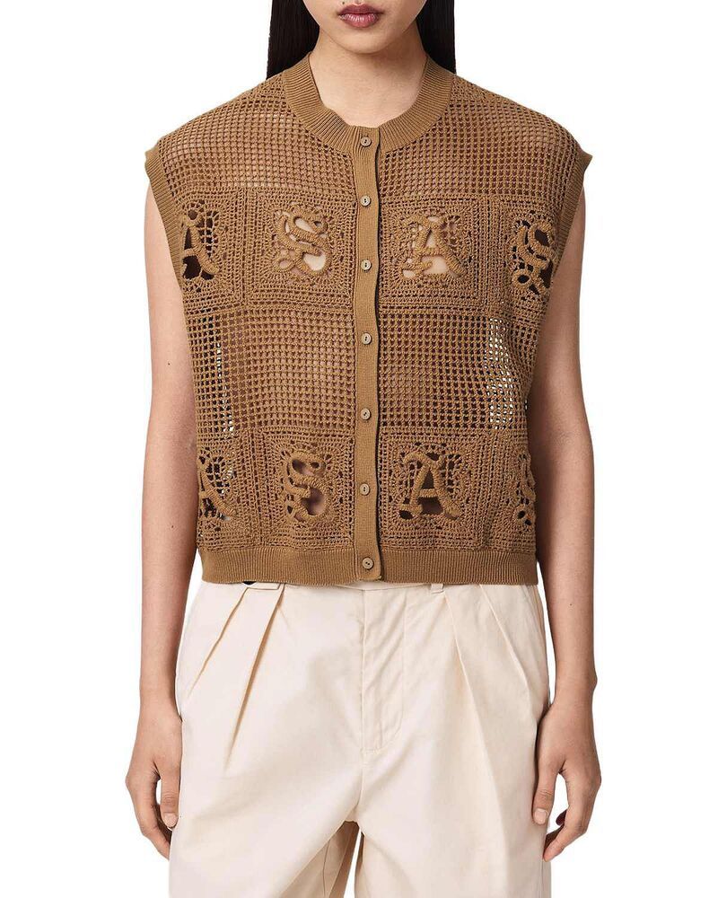 オールセインツ レディース アウター コート ALLSAINTS Kyra Waistcoatopinto Brown ブラウン