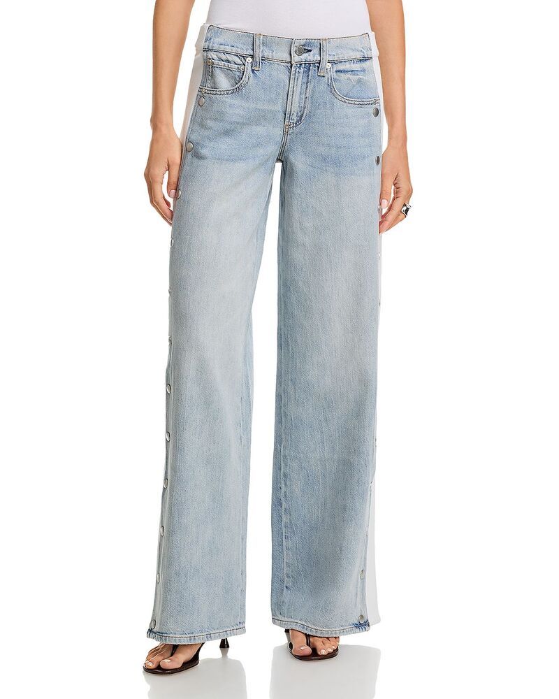 アリスアンドオリビア レディース ボトムス デニムパンツ ワイドレッグ ローライズ ジーンズ Alice and Oliviamazing Low Rise Wide Leg Jeans in Rockstarblue