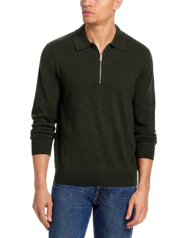 NN07 メンズ アウター ニット・セーター ハーフジップ ポロシャツ NN07 Sergio Quarter Zipolo Sweater Dark Army アーミー