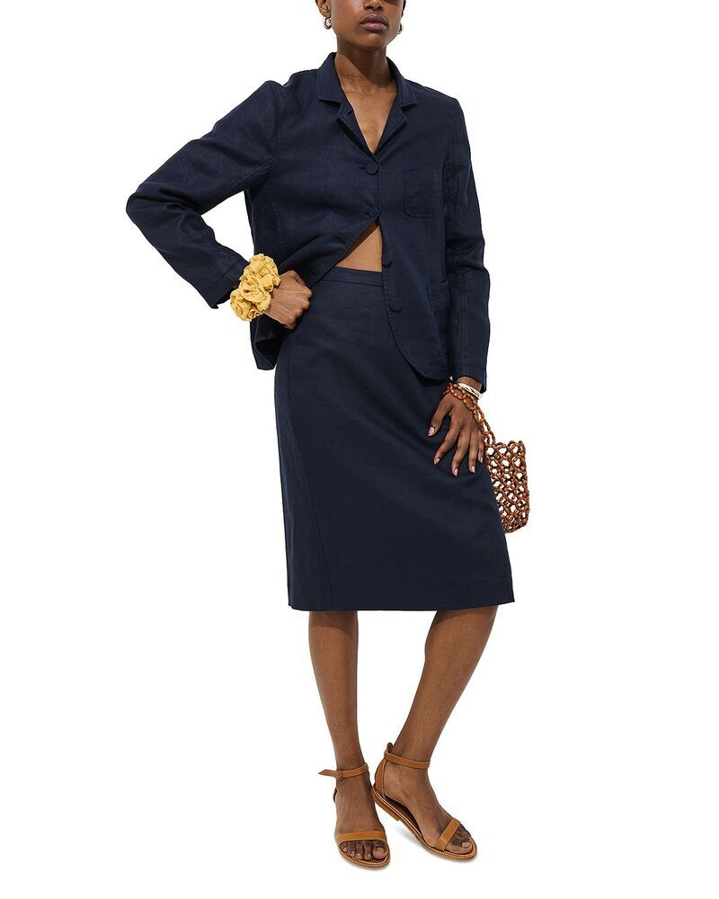 アレックスミル レディース ボトムスカート リネン Alex Mill Maya Linen Skirt Dark Navy ネイビー