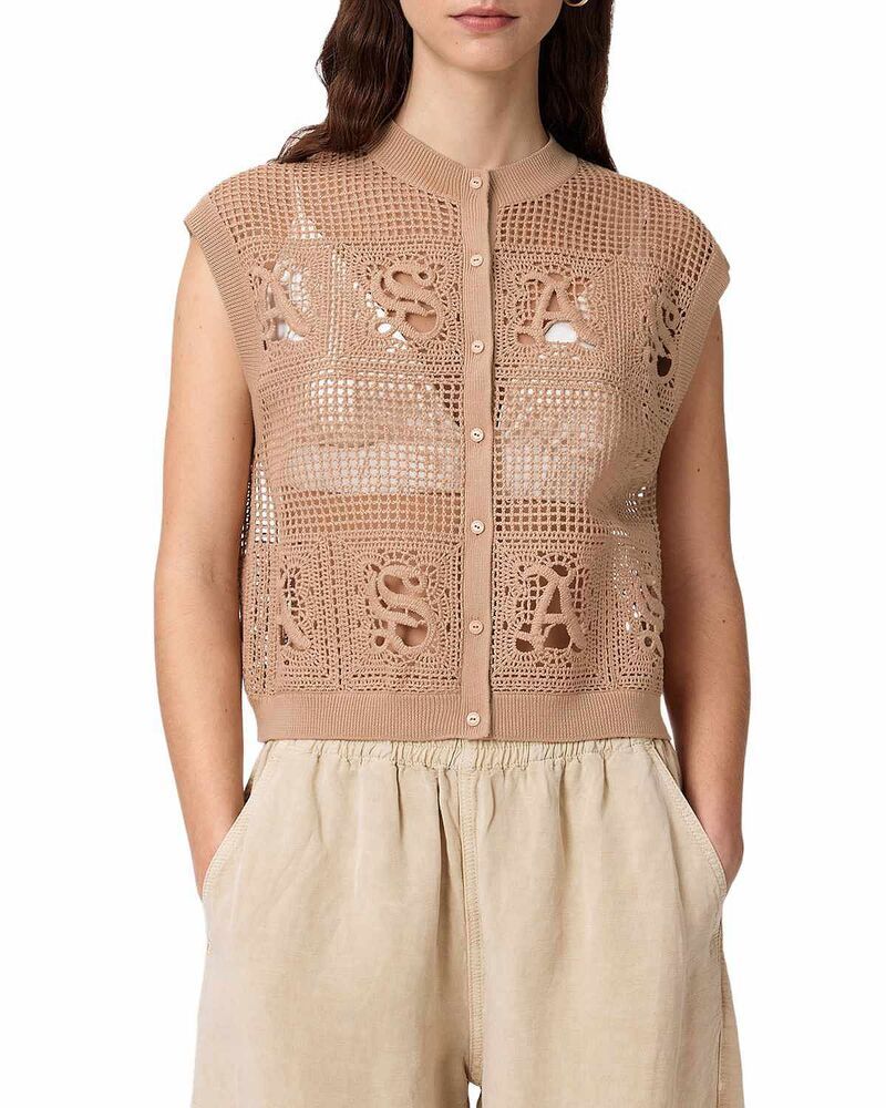オールセインツ レディース アウター コート ALLSAINTS Kyra Waistcoatoplaster Pink ピンク