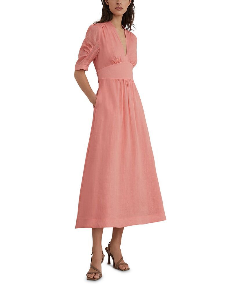 レイス レディース トップス ワンピース プチ ミディ REISS Petites Poppy Midi Dress Pink ピンク