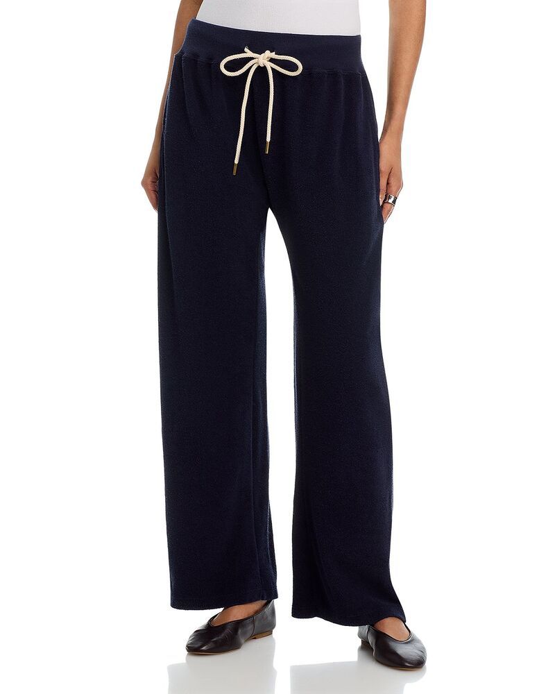 ザ・グレート レディース ボトムス カジュアルパンツ パイル スウェットパンツ THE GREAT The Micro Terry Horseshoe Sweatpants Navy ネイビー