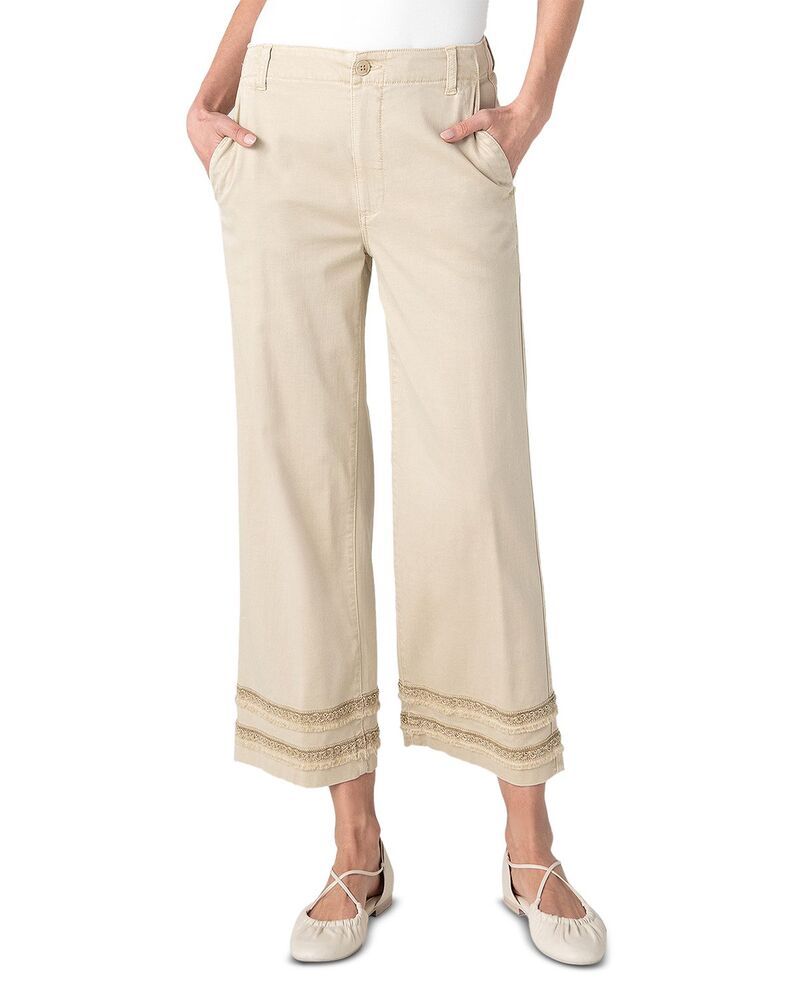 リヴァプール ロサンゼルス レディース ボトムス カジュアルパンツ ワイドレッグ Liverpoolos Angeles Crop Wide Leg Pantsafari Sand サンド