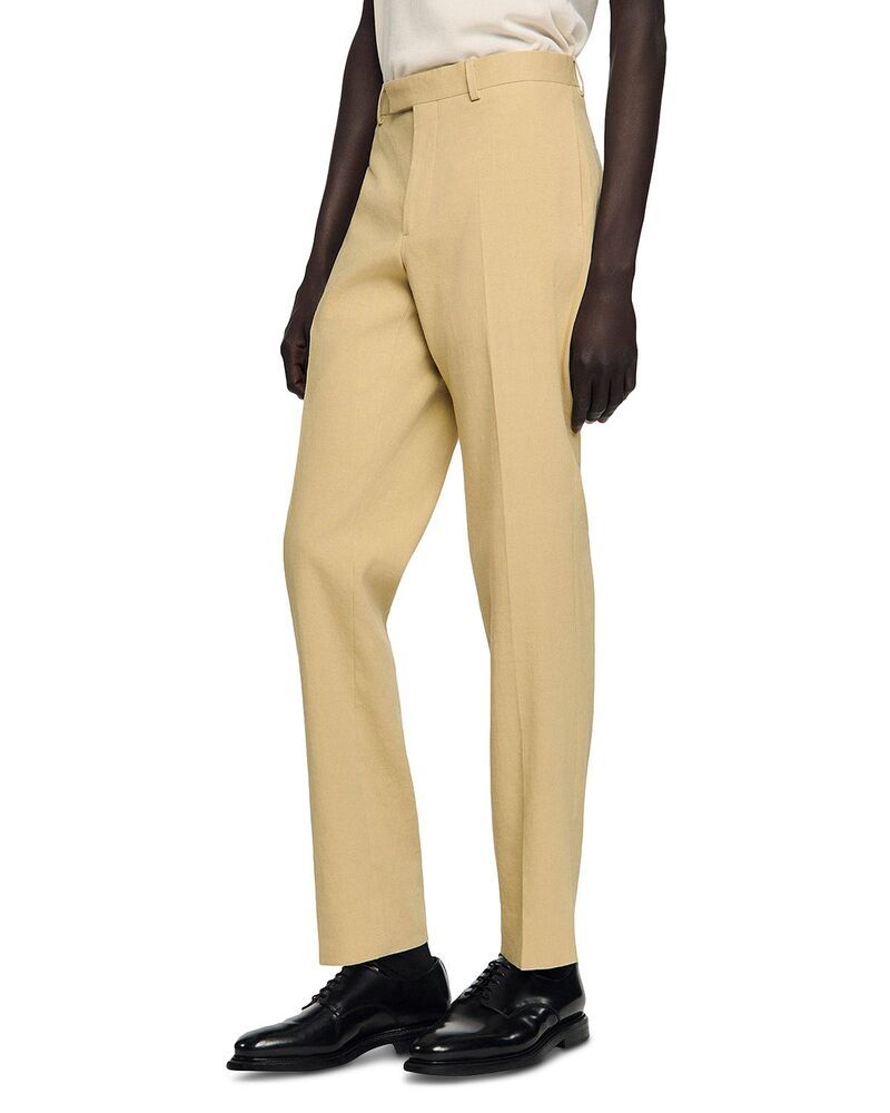 サンドロ メンズ ボトムス カジュアルパンツ リネン Sandro Classic Fit Linen Suitrousersand サンド