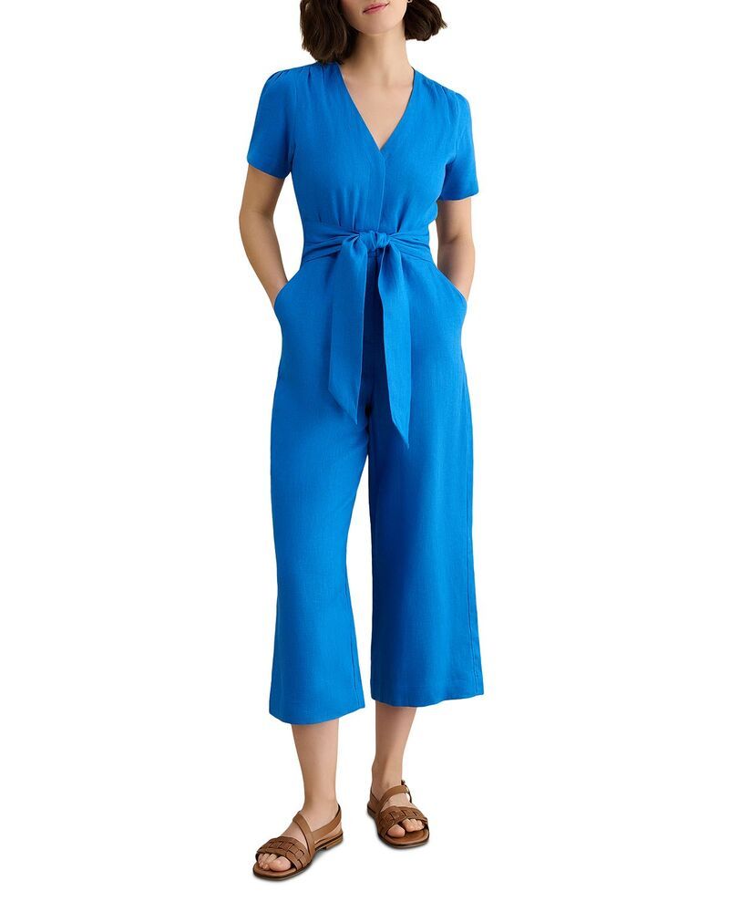 ホッブスロンドン レディース トップス ジャンプスーツ リネン HOBBS LONDON Evie Linen Jumpsuit Sapphire Blue ブルー
