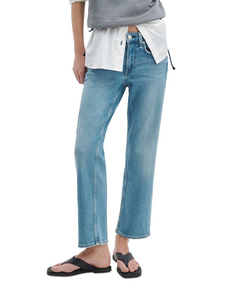 ラグアンドボーン レディース ボトムス デニムパンツ ストレート ローライズ アンクル ジーンズ rag bone Harlow Rise Ankle Straight Leg Jeans in Sherman