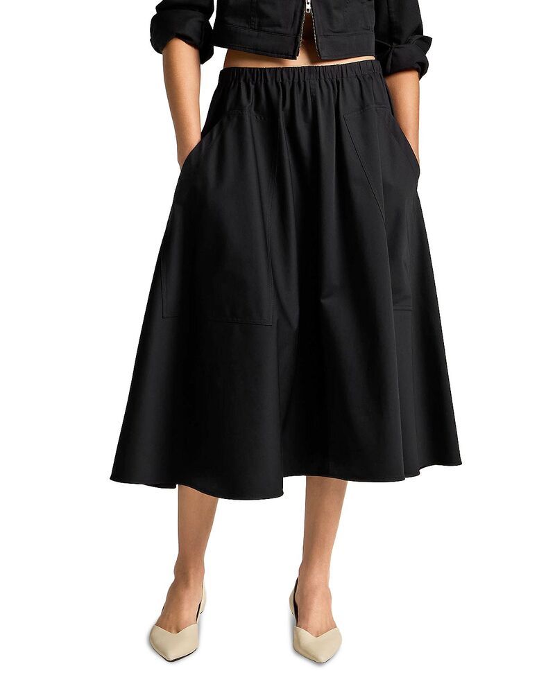 ヴィンス レディース ボトムスカート Vince Utility Pocket Full Skirt Black ブラック