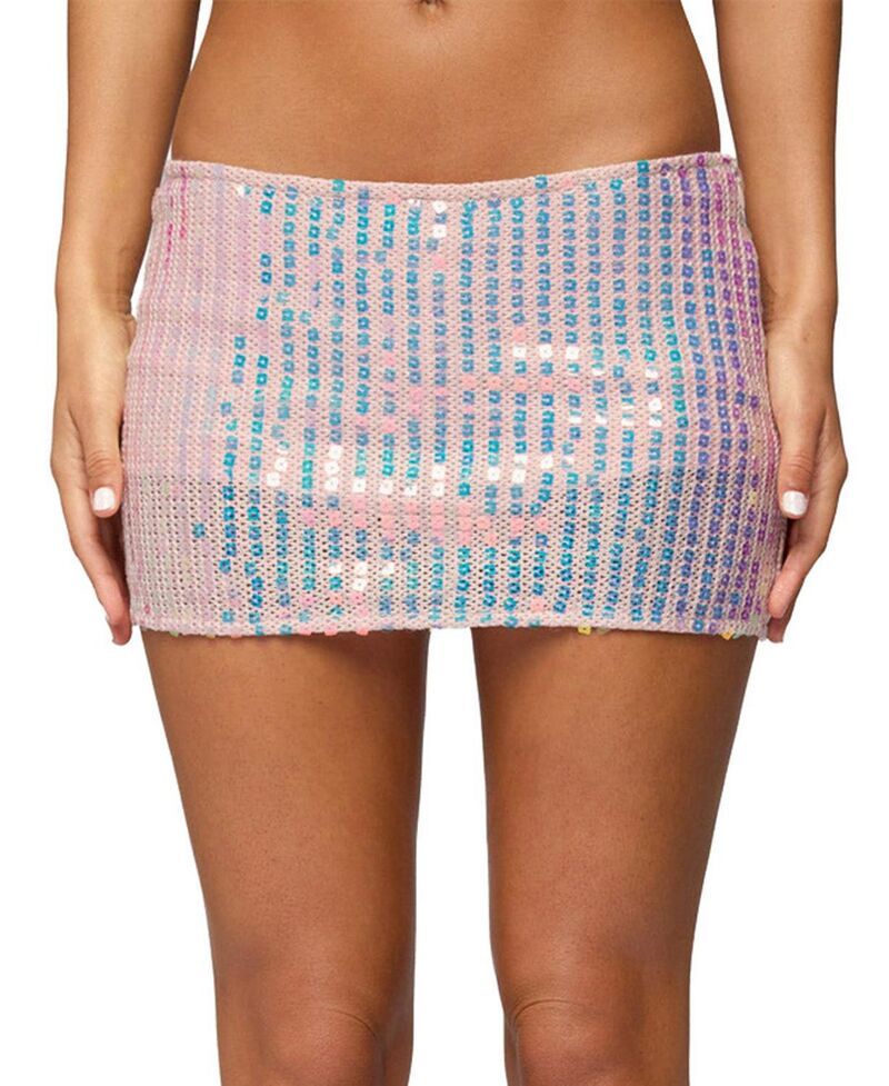 アディクテッド レディース ボトムスカート ミニ スパンコール Edikted Kaelyn Sequin Mini Skort Pink ピンク