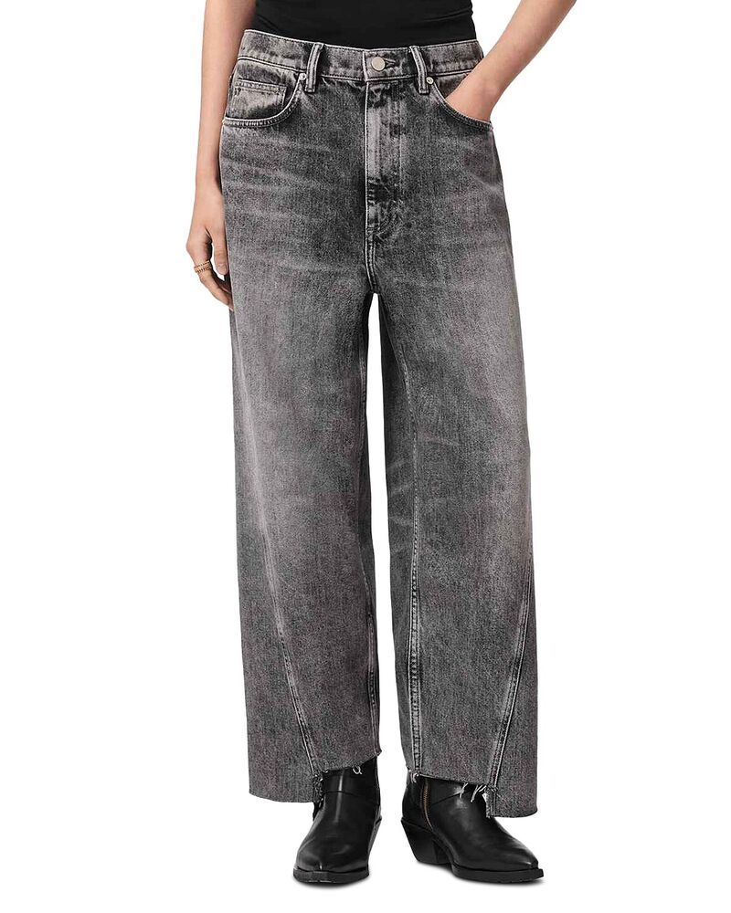 オールセインツ レディース ボトムス デニムパンツ ヴィンテージーンズ ALLSAINTS Fox Mid Rise Loose Jeans in Vintage Black ブラック