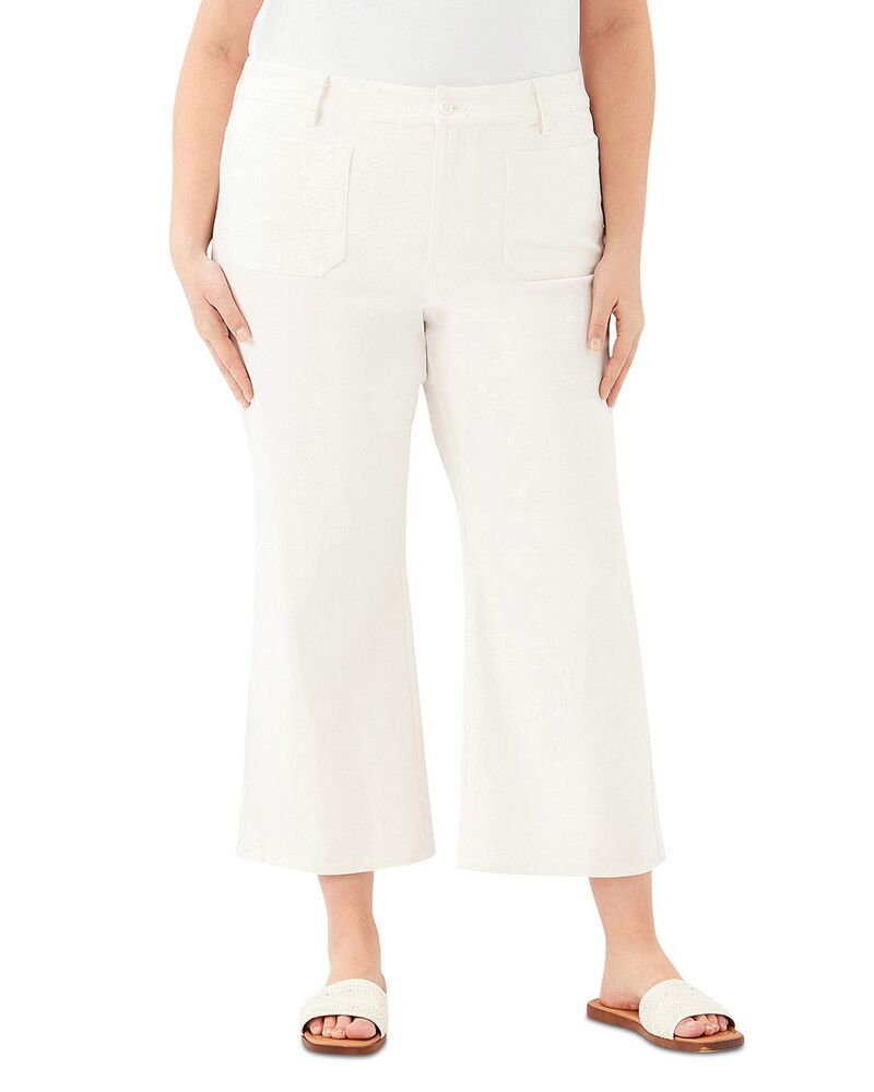 カレンケーン レディース ボトムス カジュアルパンツ プラスサイズ クロップド Karen Kane Plus Patch Pocket Cropped Pants Off White オフホワイト