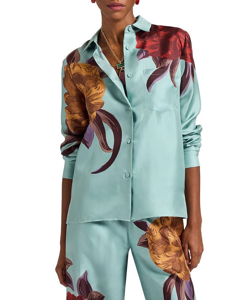 ラ・ダブル・ジェイ レディース トップス シャツ La DoubleJ Boy Shirt Peony Placee Light Blue ブルー