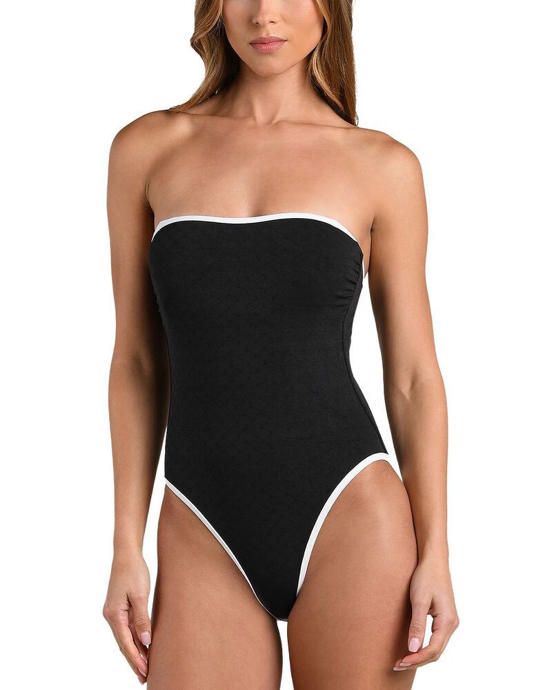 ラジャンス レディース 水着 上下セット LAGENCE Tory Bandeau Fine Line One Piece Swimsuit Black ブラック