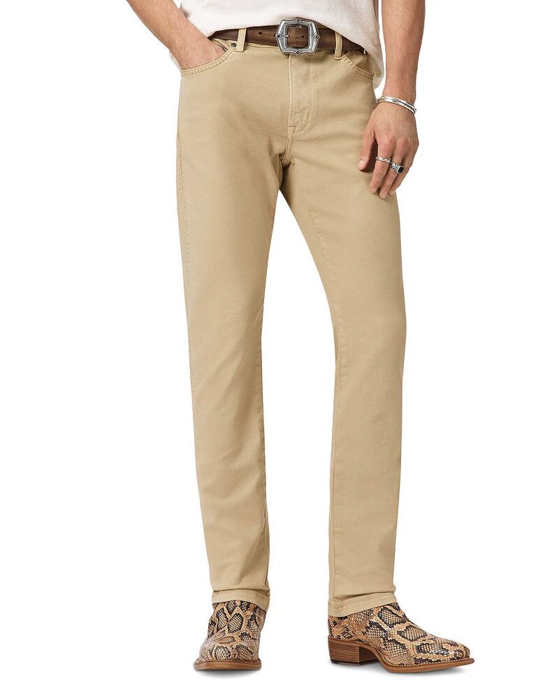 ジョンバルベイトス メンズ ボトムス デニムパンツ スリムフィット ジーンズ John Varvatos Pickup Slim Fit Jeans Light Khaki カーキ