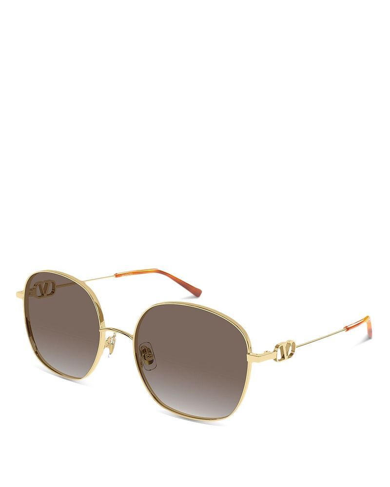 ヴァレンティノ レディース アクセサリー サングラス・アイウェア Valentino Garavani Valentino Square Sunglasses 57mm Gold ゴールド