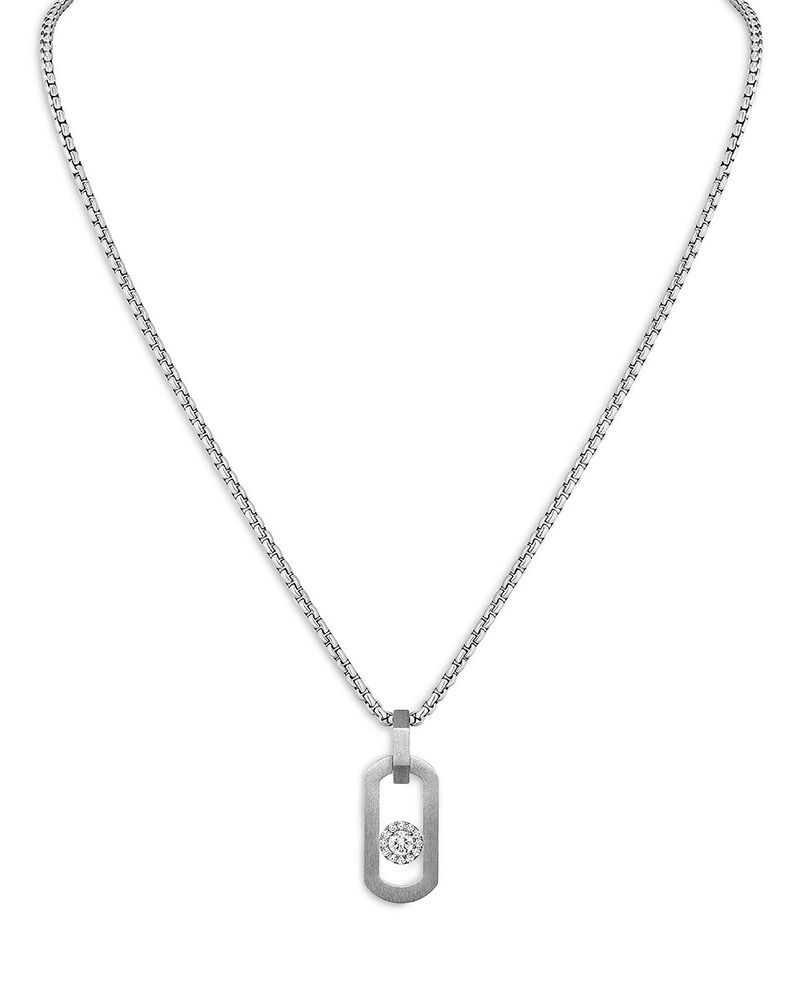 メシカ レディース アクセサリー ネックレス・チョーカー・ペンダントトップ レース Messika Titanium So Move Diamond Oval Pendant Necklace 029 tcw Titanium