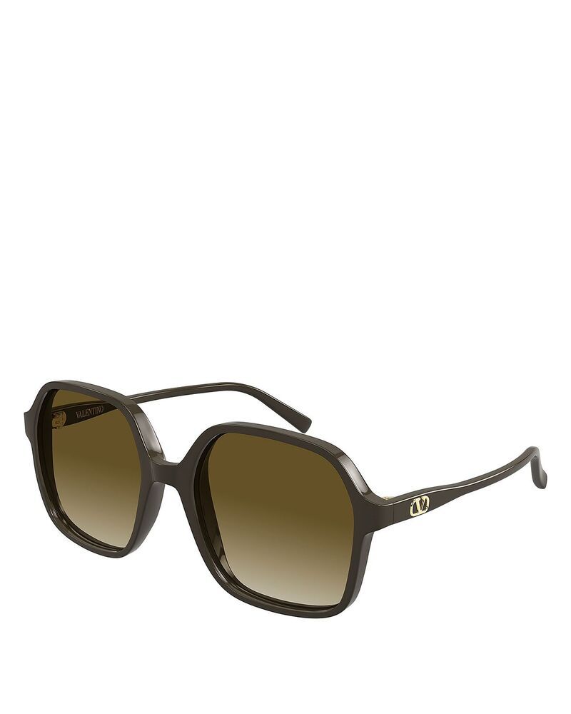 ヴァレンティノ レディース アクセサリー サングラス・アイウェア Valentino Garavani Valentino Geometric Sunglasses 56mm Brown ブラウン