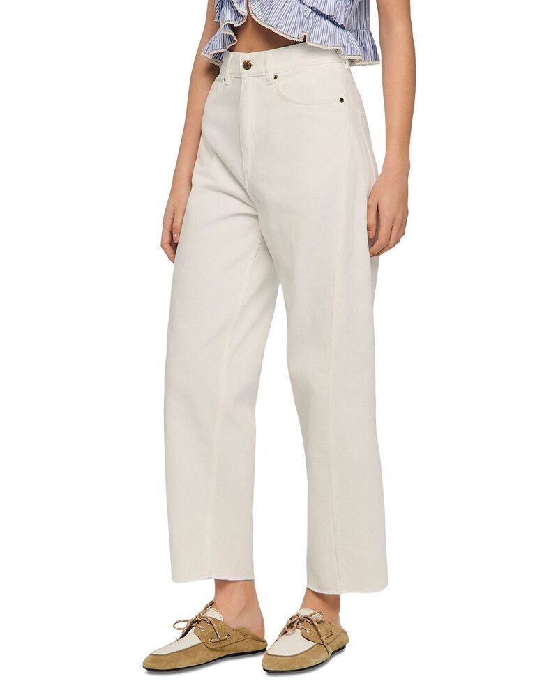 サンドロ レディース ボトムス デニムパンツ ジーンズ Sandro Ethan Barrel Jeans White ホワイト