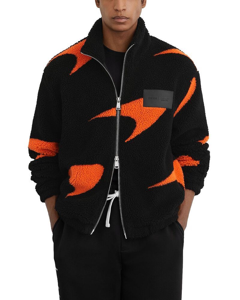 レイス メンズ アウター ジャケット・ブルゾン REISS x McLaren Unisex Black Papaya Speedmark Jacket BlackPapaya Orange ブラック