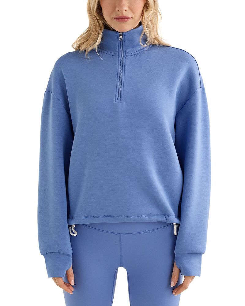バーレイ レディース アウター パーカー・スウェット ハーフジップ シャツ クロップド Varley Sian Cropped Half Zip Sweatshirt Marina 26,520円