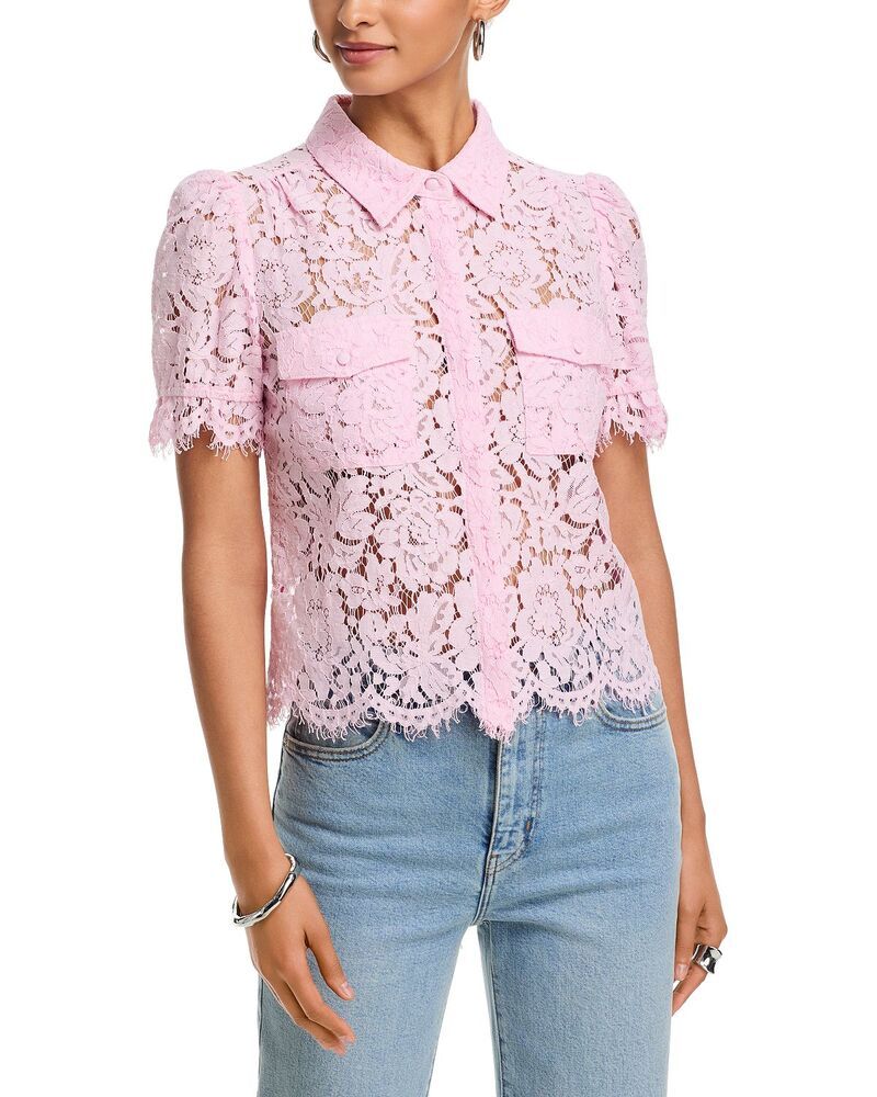 ジェネレーションラブ レディース トップス シャツ レース Generation Love Mina Lace Shirt Soft Rose