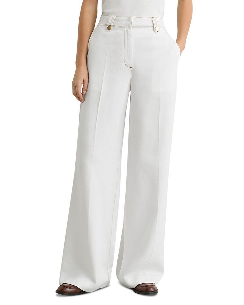 レイス レディース ボトムス カジュアルパンツ REISS Kaia Trousers White ホワイト