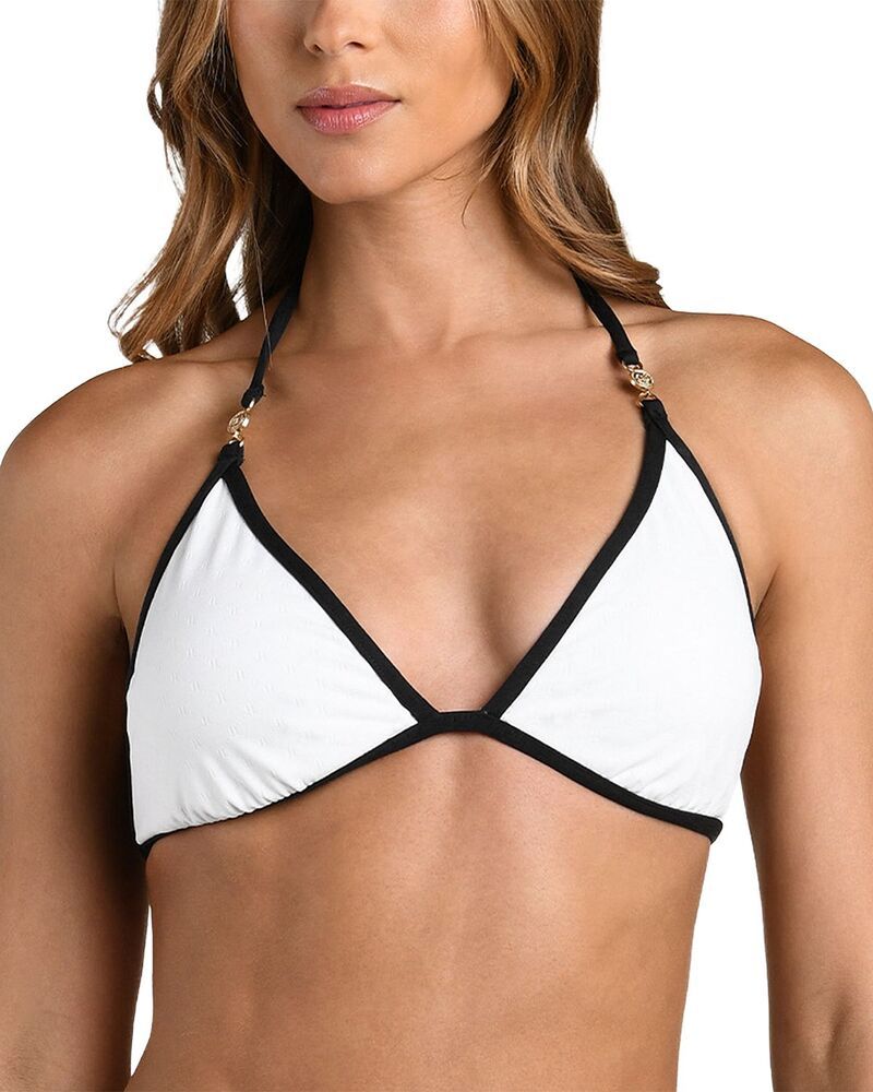 ラジャンス レディース 水着 トップのみ LAGENCE Annabelle Fine Line Triangle Bikini Top White ホワイト