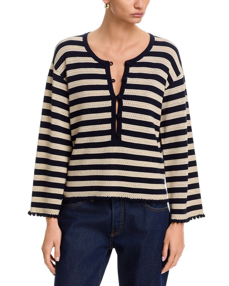 フレーム レディース アウター ニット・セーター FRAME The Gathered Sweater Creamulti クリーム