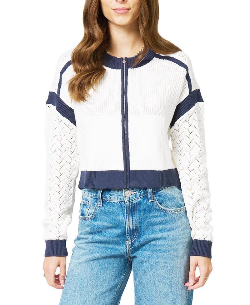 セントラルパークウェスト レディース アウター ニット・セーター Central Park West Womens Brooklyn Collarlessweater Bomber Ivory アイボリー