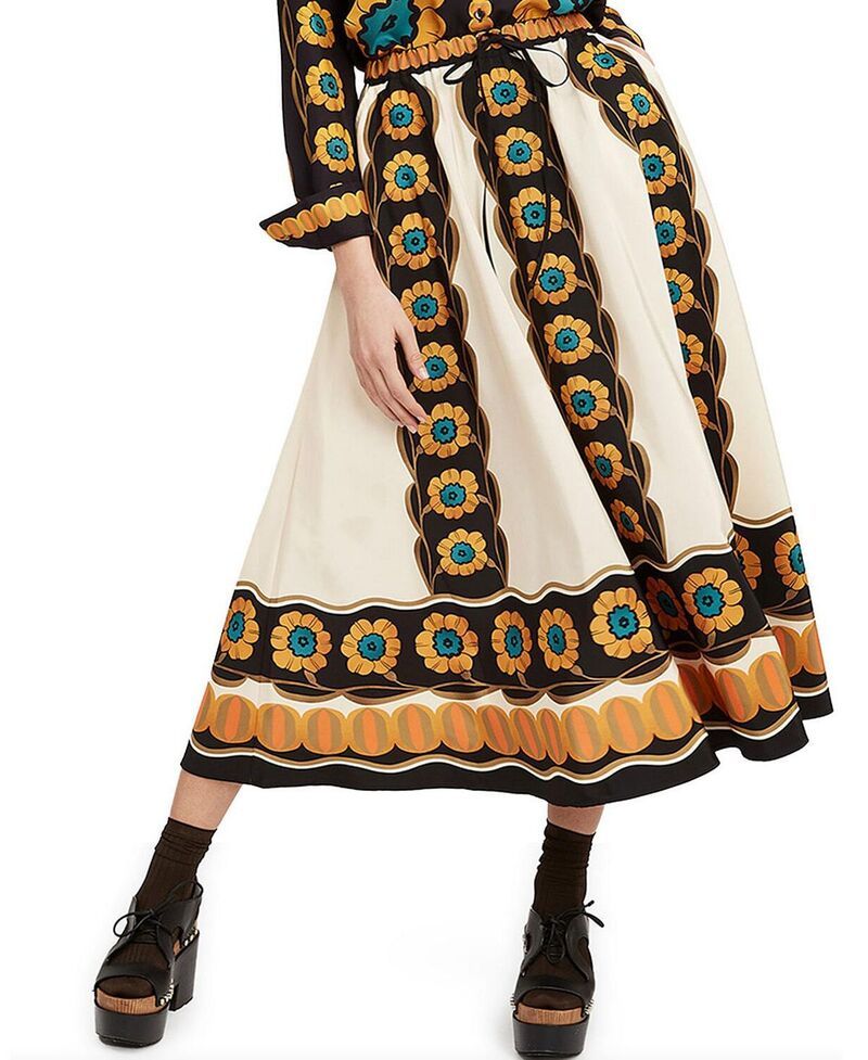 ラ・ダブル・ジェイ レディース ボトムスカート La DoubleJ Drawstring Skirt Daisychain Placee Orange オレンジ