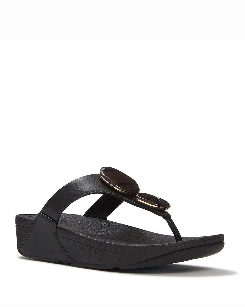 フィットフロップ レディース シューズ サンダル FitFlop Womens Lulu Embellished Wedge Sandals Black ブラック