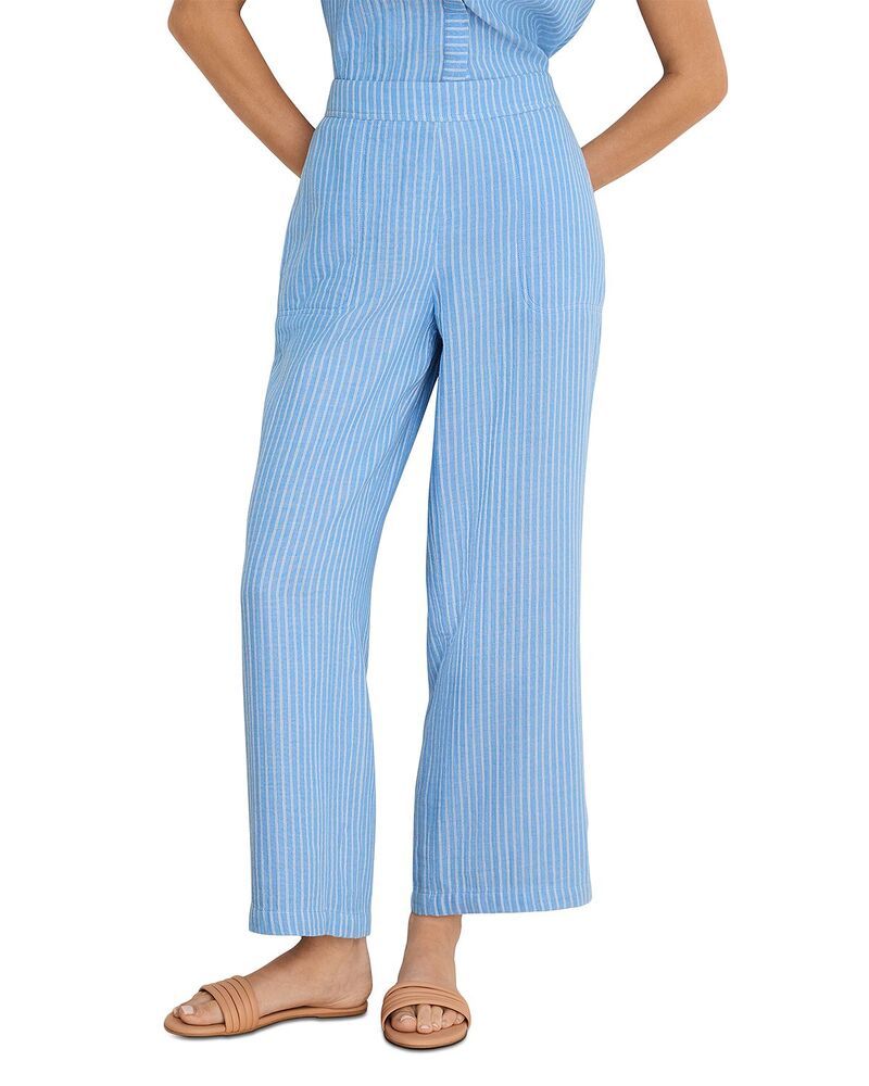 ニックプラスゾーイ レディース ボトムス カジュアルパンツ ワイドレッグ アンクル NICZOE Fairfield Wide Legauze Ankle Pants Blue Multi ブルー