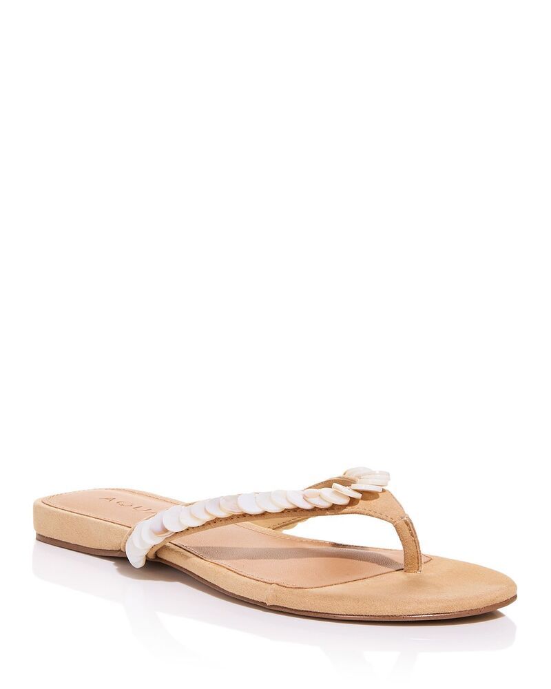 アクア レディース シューズ サンダル AQUA Womens Jules Thong Sandals Exclusive Sand Suedembellished サンド