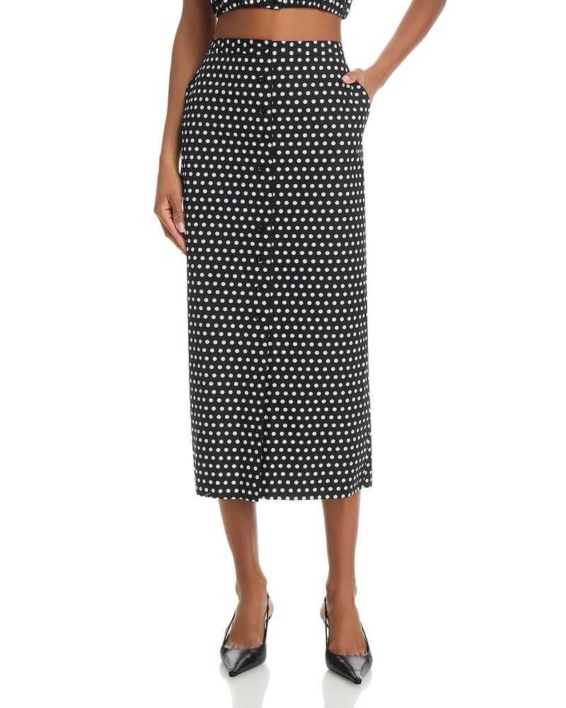 フレーム レディース ボトムスカート ドット柄 ドット ミディ FRAME The Polka Dot Midi Skirt Black Multi ブラック