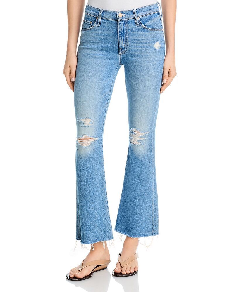 マザー レディース ボトムス デニムパンツ ローライズ ジーンズ MOTHER Lil Weekender Low Rise Frayed Flare Jeans in Chaos Is Calling Chaos Is Calling